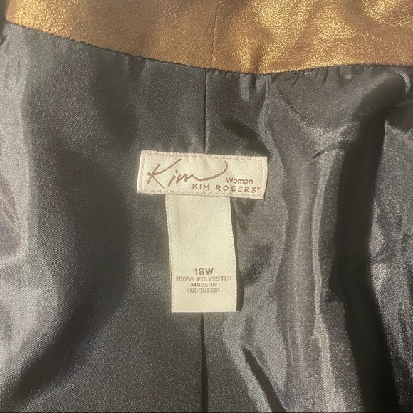 EUC Kim Rogers bronze jacket size 18W - Picture 4 of 6